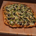 Herb Scented Potato, Asparagus, and Smoked Oyster Pizza