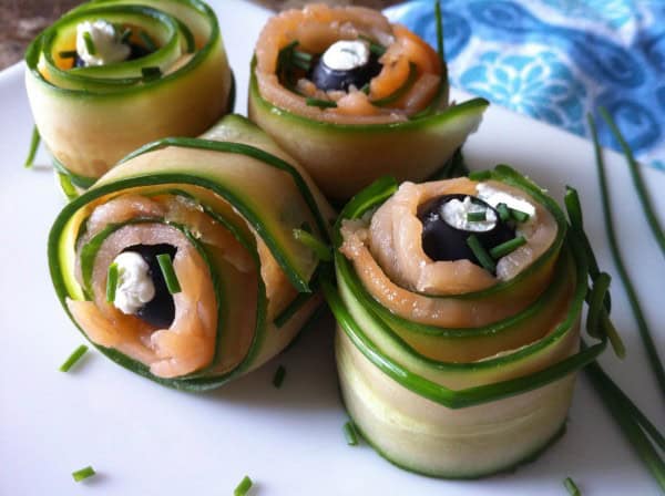 Smokey Salmon and Veggie Pinwheels