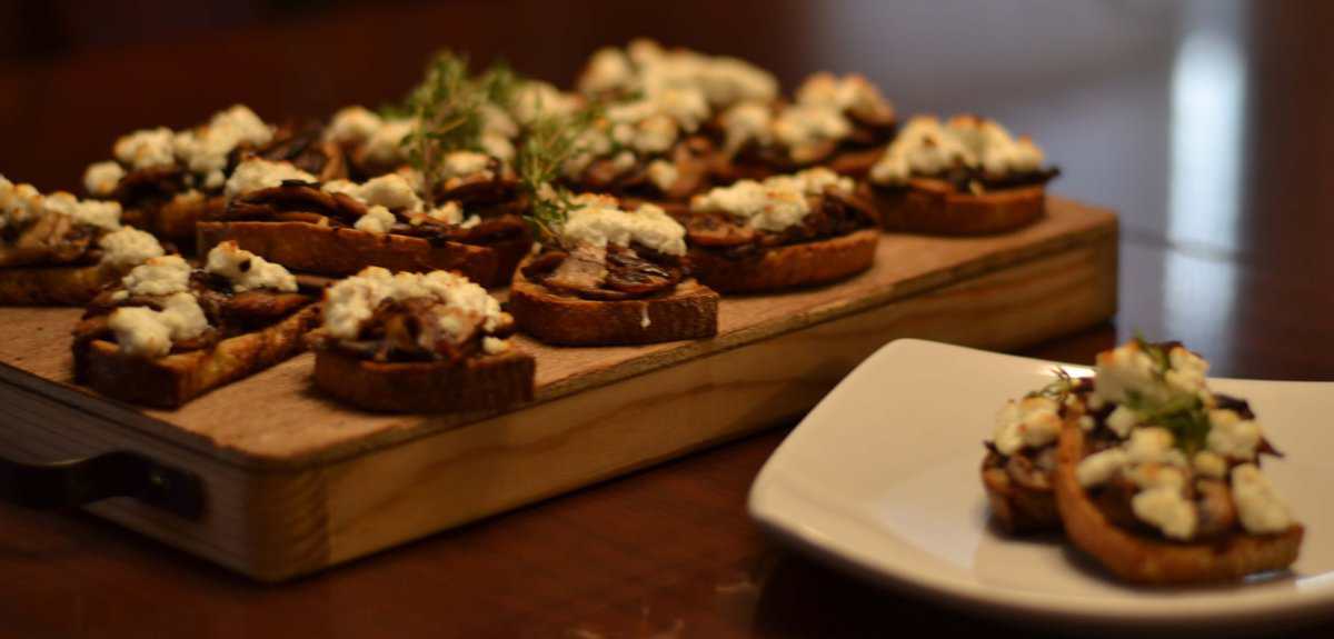 Mushroom and Goat Cheese Crostini
