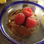 Chocolate Avocado Mousse with Raspberries