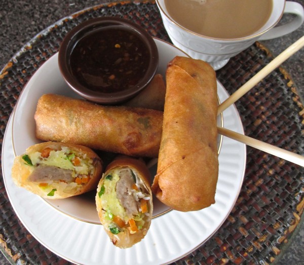 Egg and Sausage Brunch Spring Rolls