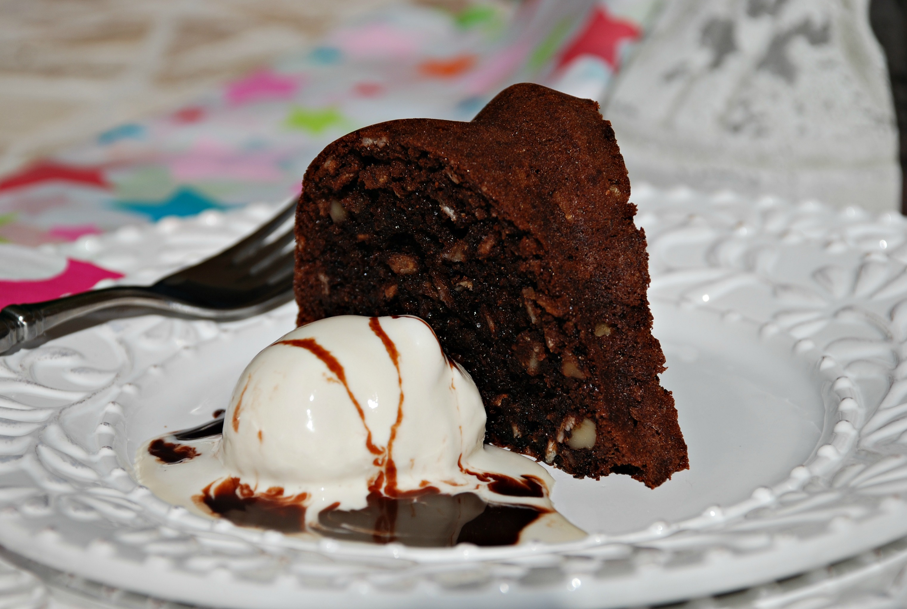 GlutenFree Oatmeal Brownie Bundt Cake