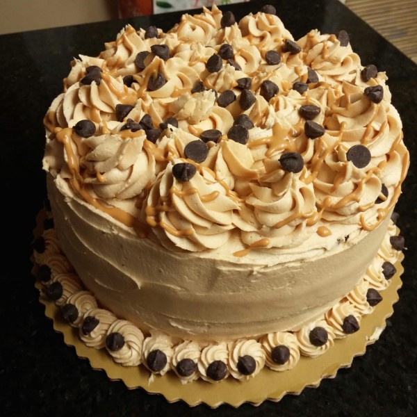 Cuban Espresso Dark Chocolate Cake with Salted Dulce de Leche Buttercream