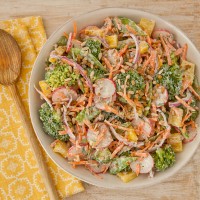 Summer Vegetable Salad with Homemade Light Ranch Dressing vegetable salad