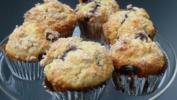 Wild Blueberry Muffins with Lemon Sugar