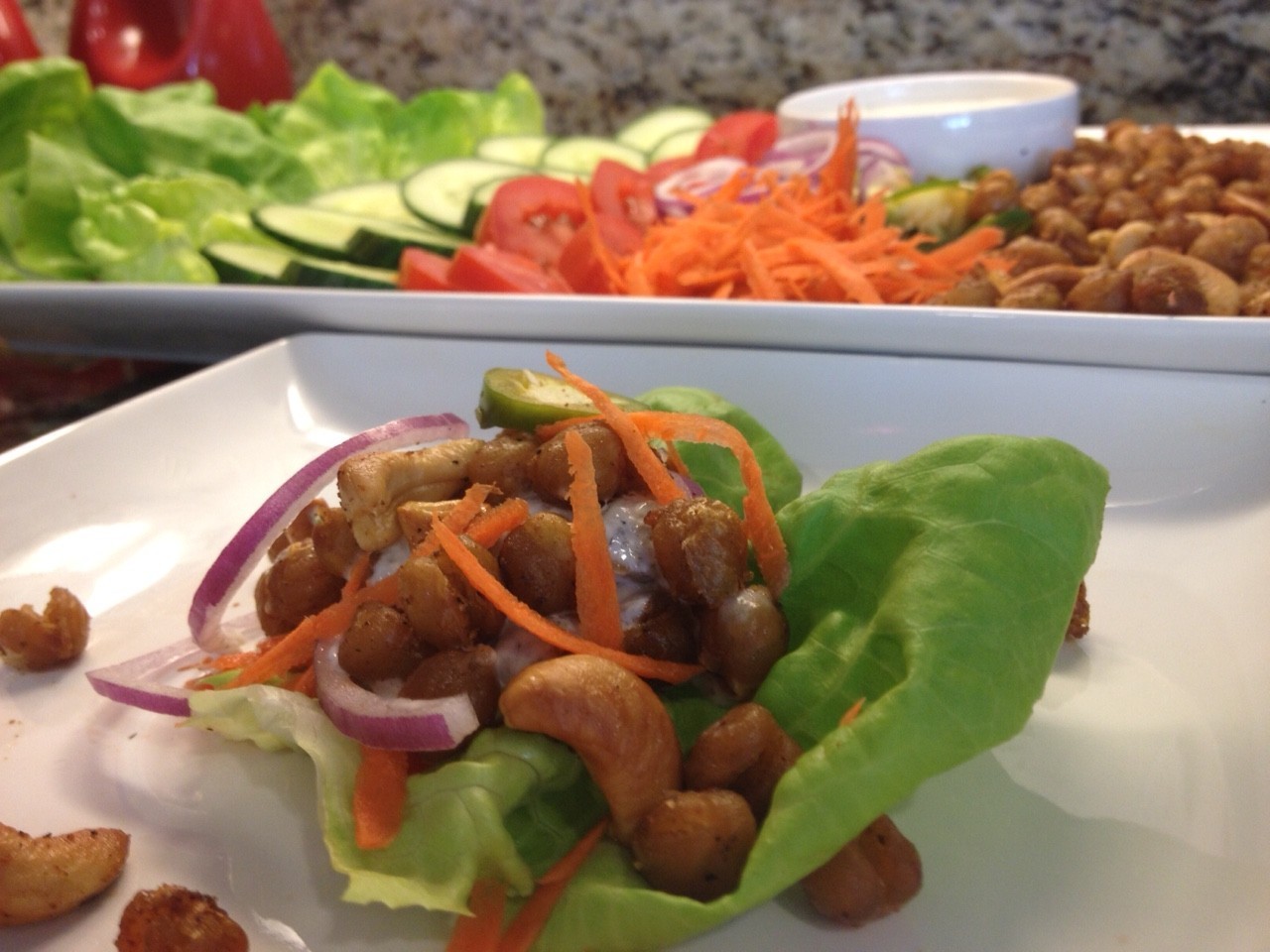 Garbanzo Bean Lettuce Wraps