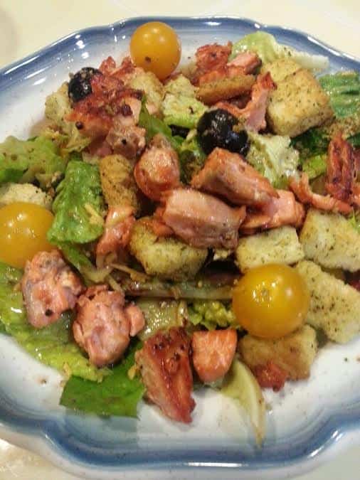 Crispy Asian Seared Salmon Salad
