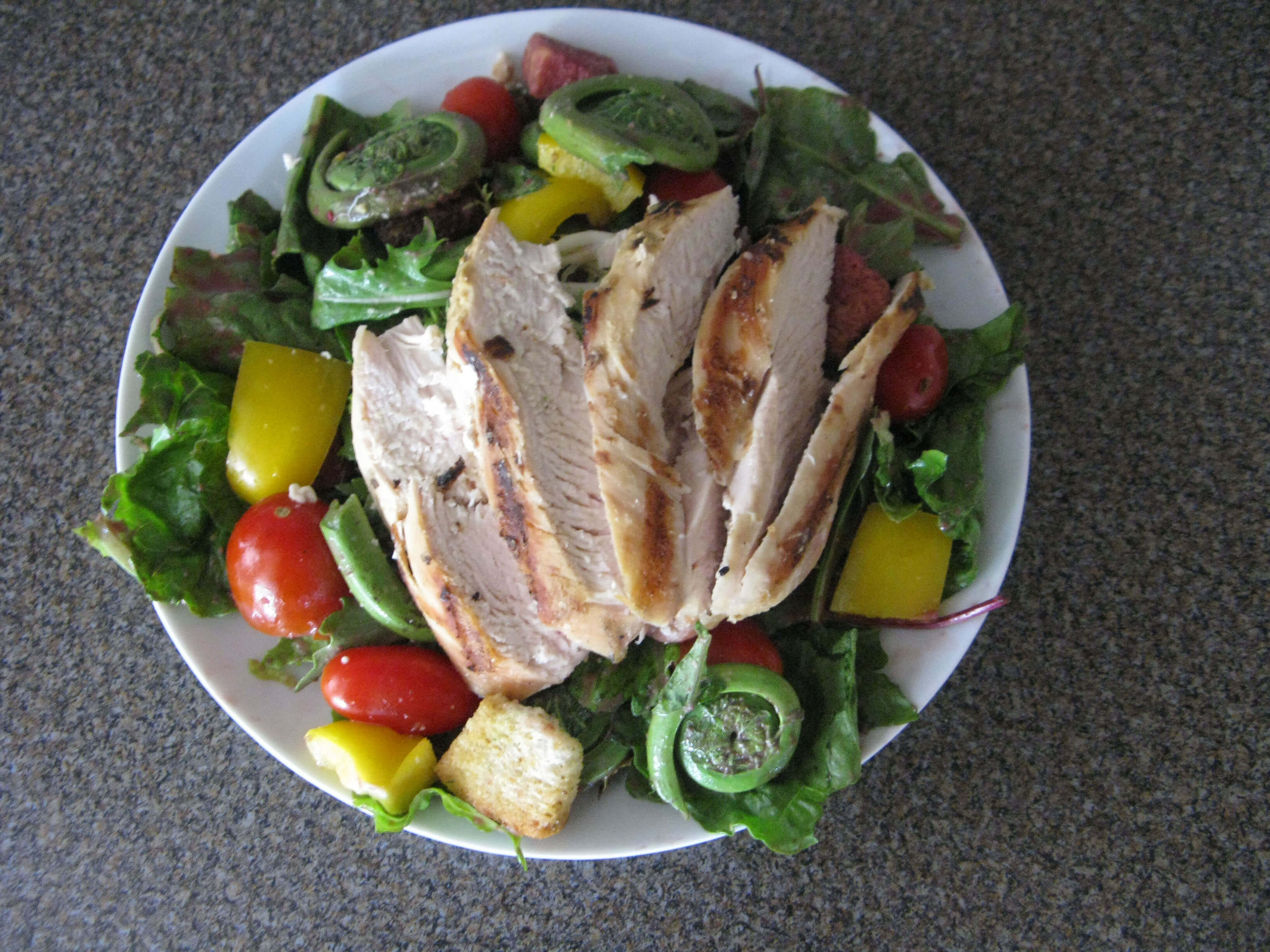 Spring Grilled Chicken Salad with Blackberry Fennel Vinaigrette