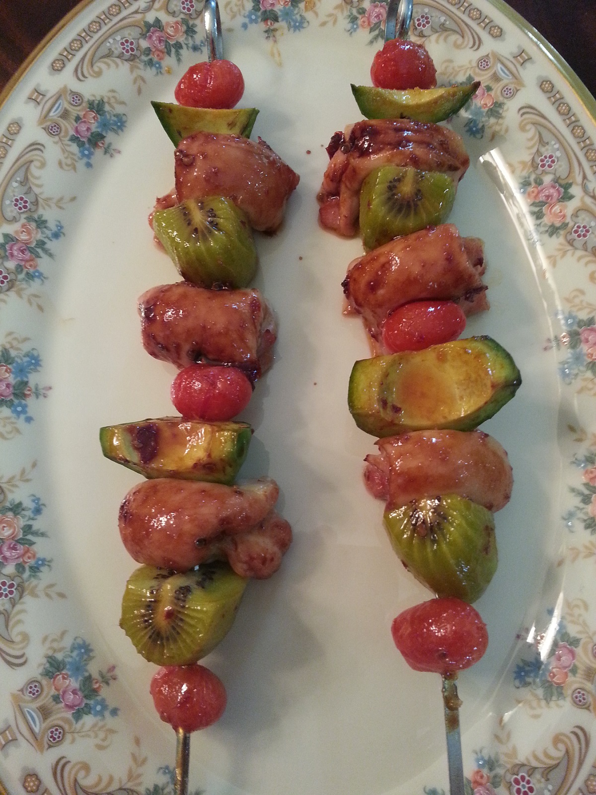 Chicken Kebabs with HoneyChipotle Glaze