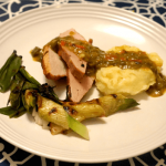 Grilled Pork Loin with Green Chili Gravy