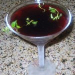 Blackberry Thyme Martini with Orange Zest and Maple Bitters