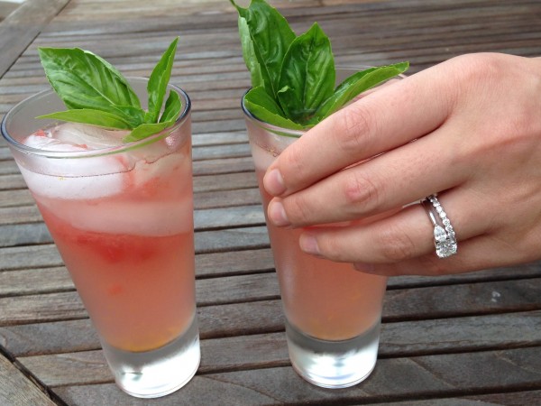 Lemon Basil Watermelon Cocktail