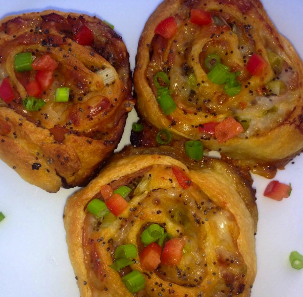 Holiday Ham & Honey Dijon Pinwheels