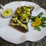 Holiday Steaks with Mustard Sauce and Chardonnay Relish