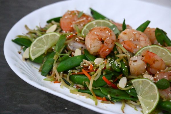 Asian Snappy Shrimp and Broccoli Slaw Sensational Stir-Fry