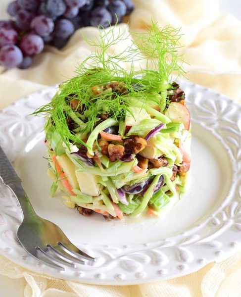 Broccoli Slaw Waldorf Salad