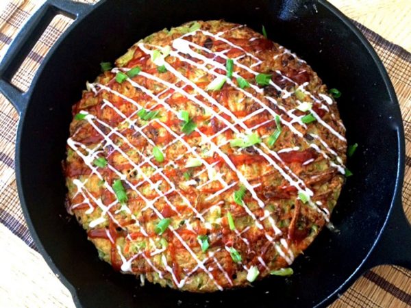 Japanese-style Pancake with Okonomiyaki Sauce