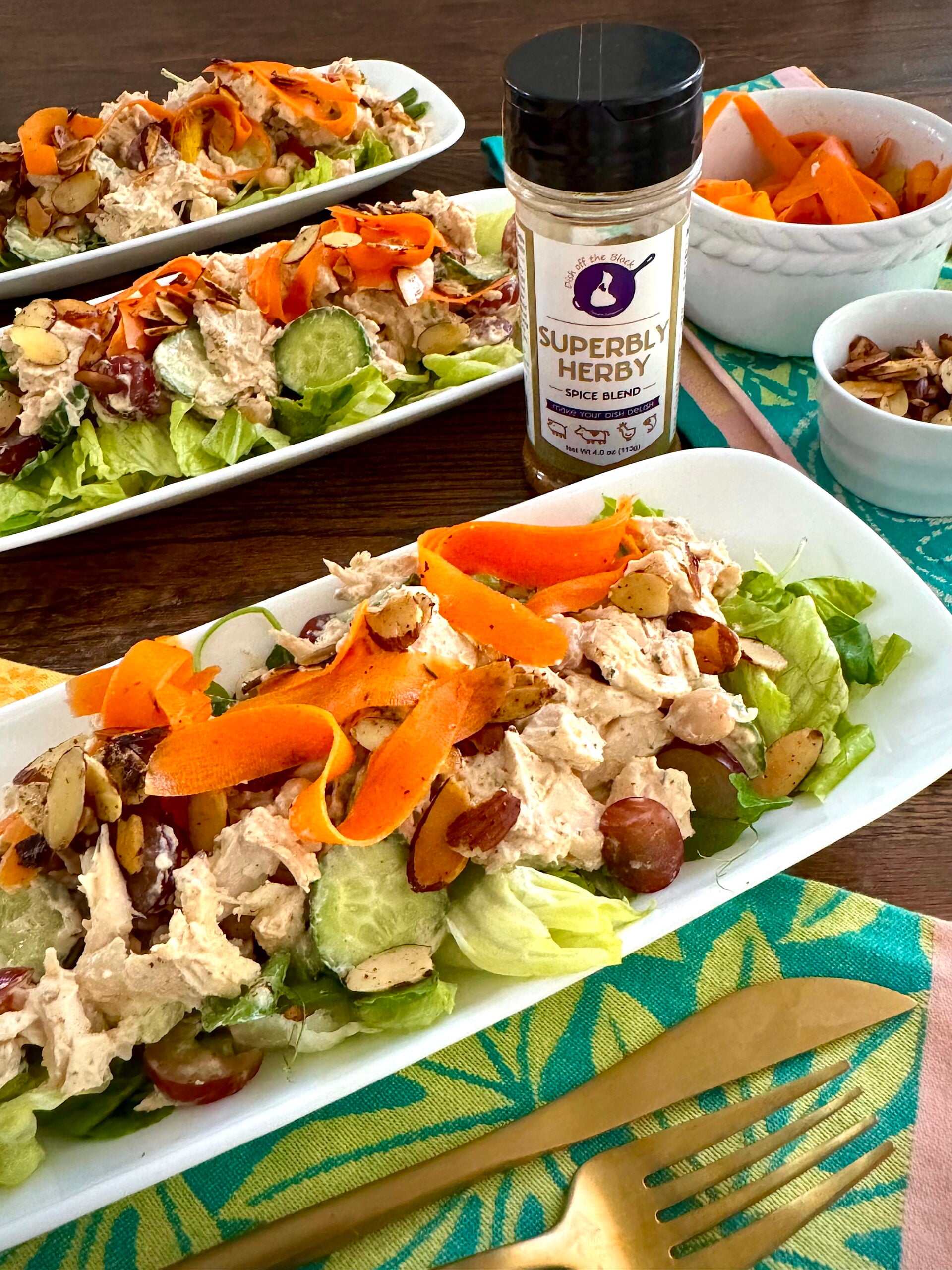 Second Place: Superbly Herby Bright & Crunchy Chicken Entree Salad, Merry Graham